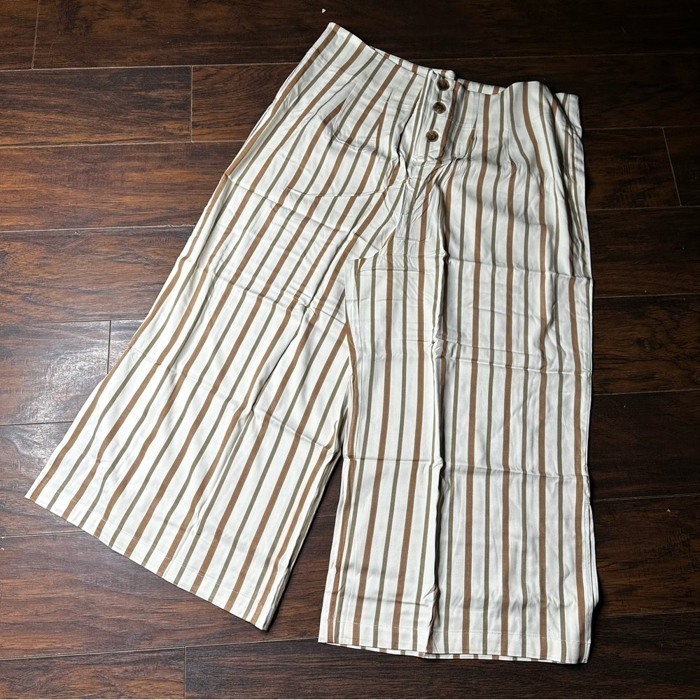 Du Jour Striped Wide Leg Trouser Pants